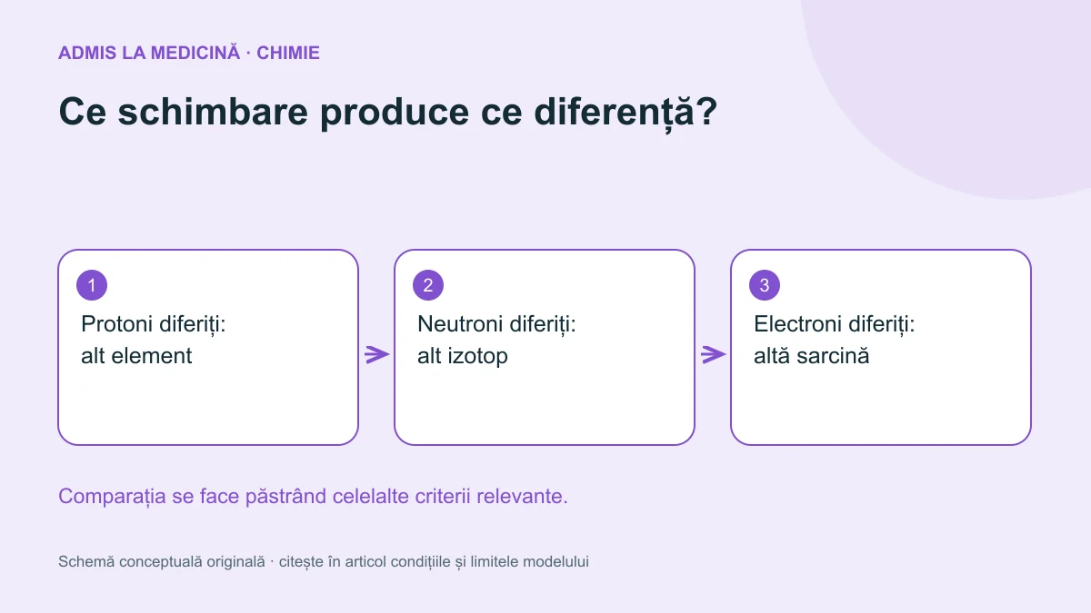 Ce schimbare produce ce diferență?. Schemă conceptuală originală Admis la Medicină.