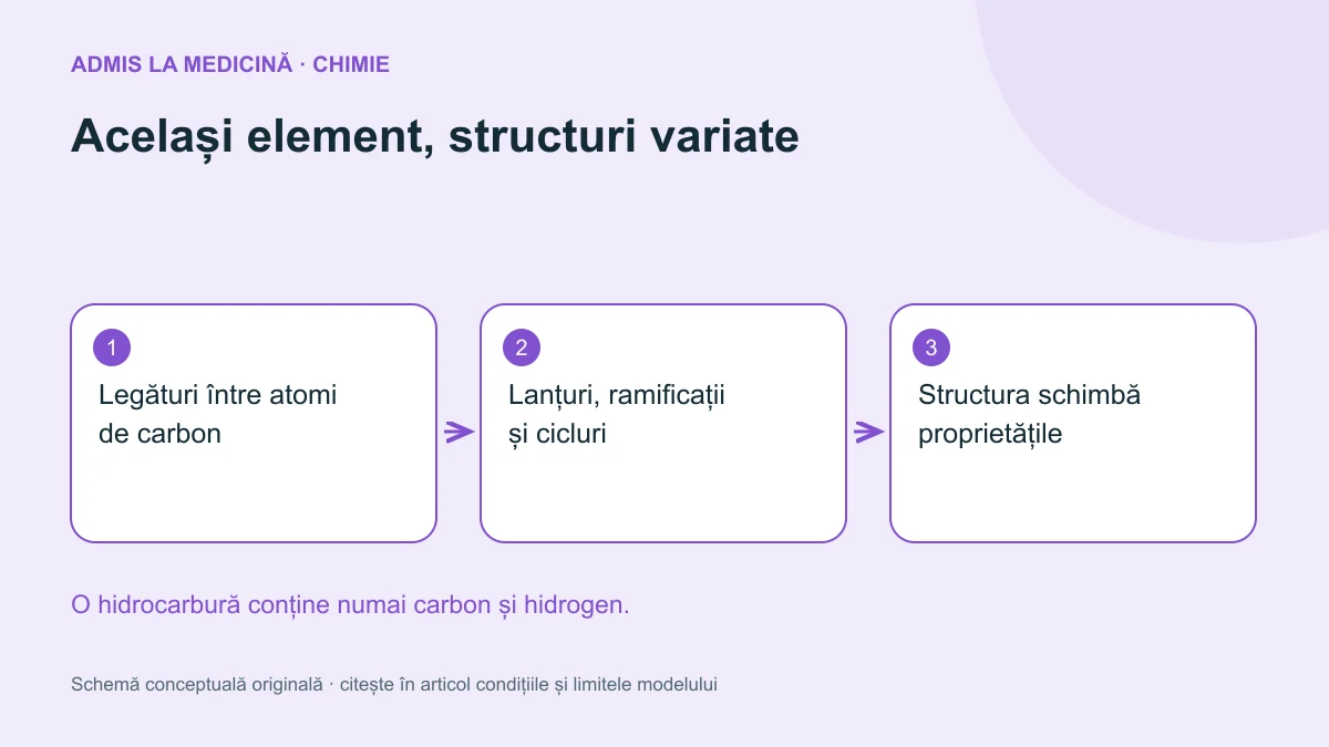 Același element, structuri variate. Schemă conceptuală originală Admis la Medicină.
